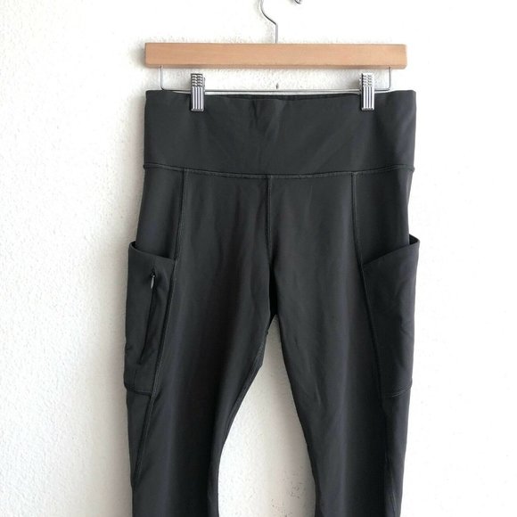 ATHLETA Leggings High Rise Gray Stash Pockets M - Picture 2 of 10